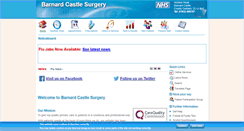 Desktop Screenshot of barnardcastlesurgery.co.uk