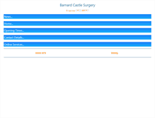 Tablet Screenshot of barnardcastlesurgery.co.uk
